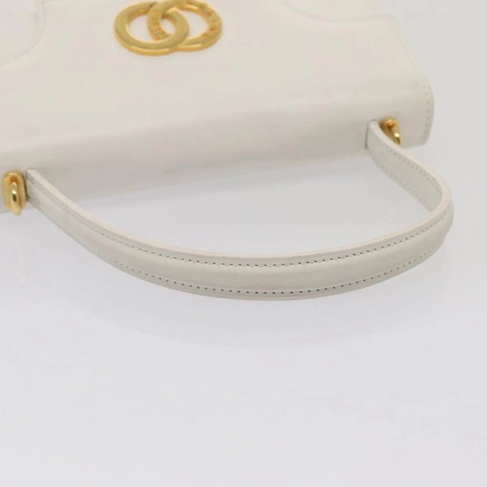 CELINE Shoulder Bag Leather 2way White Auth 83132 - Picture 8 of 16